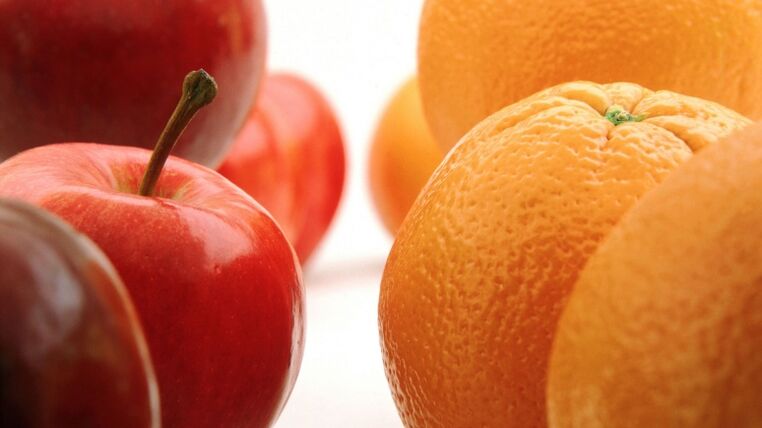 ябълки и портокали за японската диета